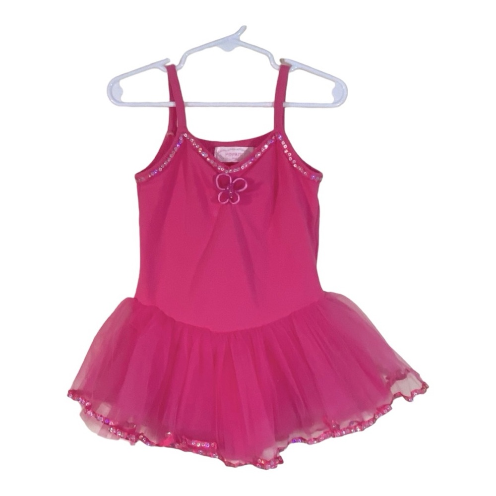 Popatu Magenta Pink Leotard Costume with Attached Tutu, Size M